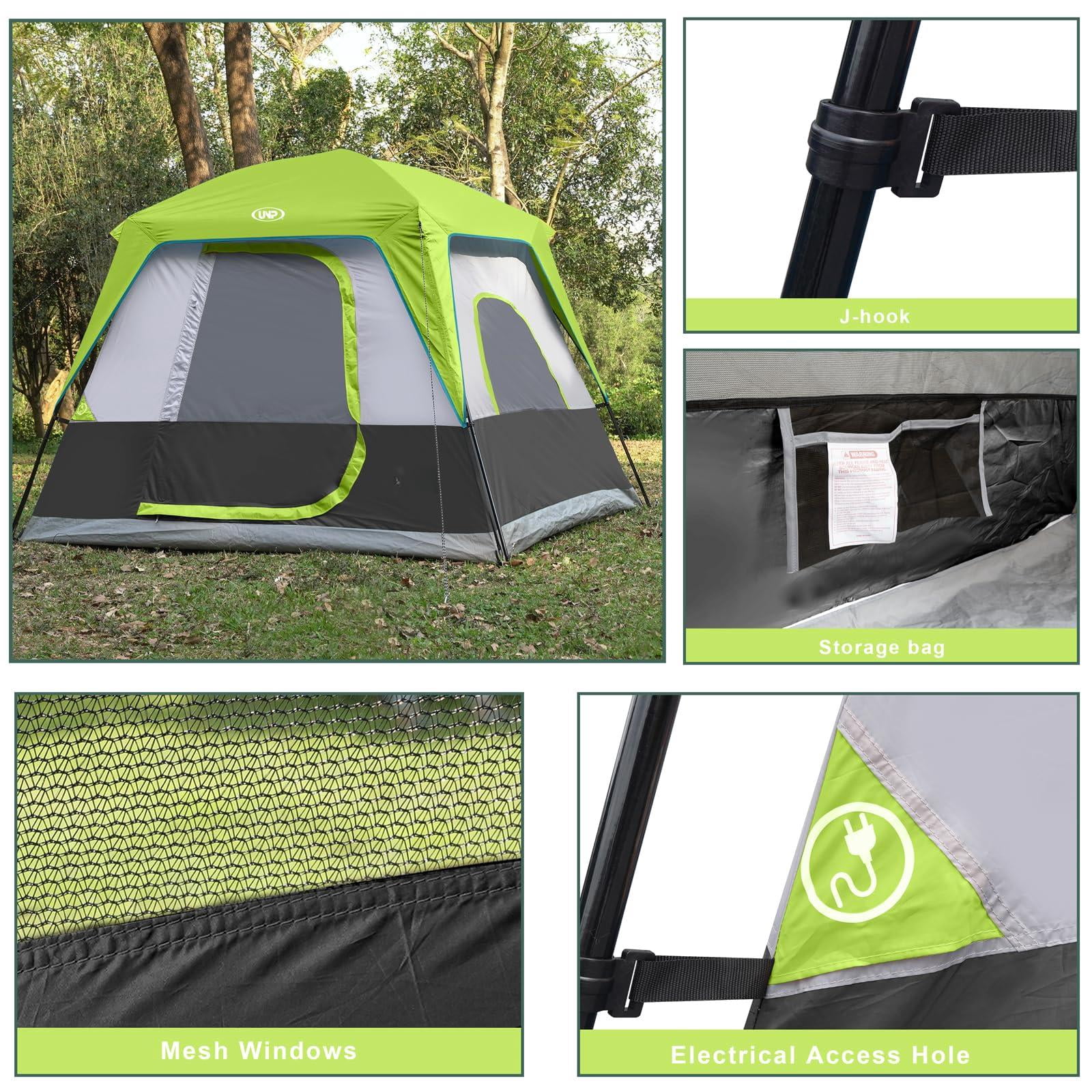 2/4/6/8 Person Tent  Portable Cabin Camping 4-person Easy Set Up Waterproof With Top Rainfly For Outdoor Camping/hiking
