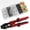 RED SET, variant on Wire Rope Crimping Tool with Cutter + 500pcs Crimp Sleeves Set Effort-Saving Fishing Crimping Pliers Stainless Steel Fishing Wire Crimper Tool, 4 Size Crimp Sleeves Fishing Tackle Pliers