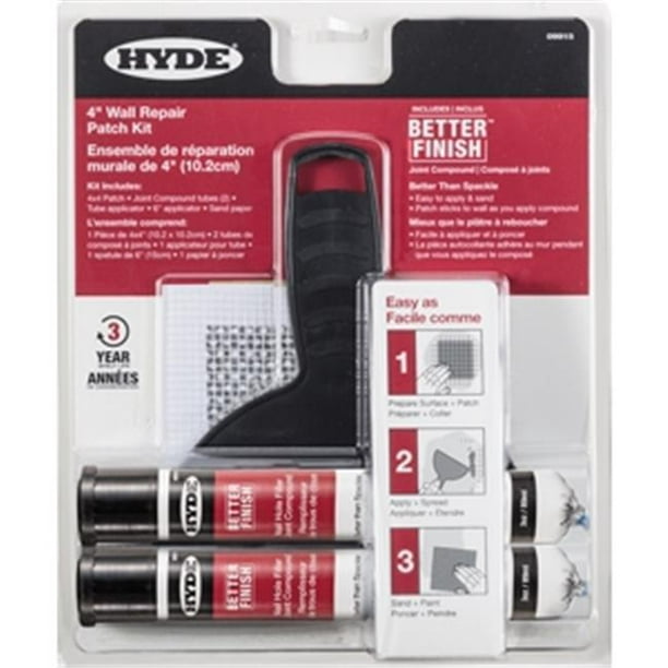 Hyde Tools 09915 4" X 4" Better Finish Wall Repair Patch Kit Walmart