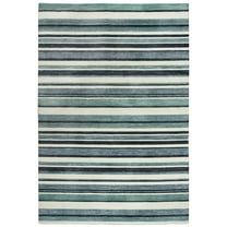 Rizzy Rugs Villa Area Rug VLA105 Aqua/Gray Lanes Lines 8' 6" x 11' 6" Rectangle