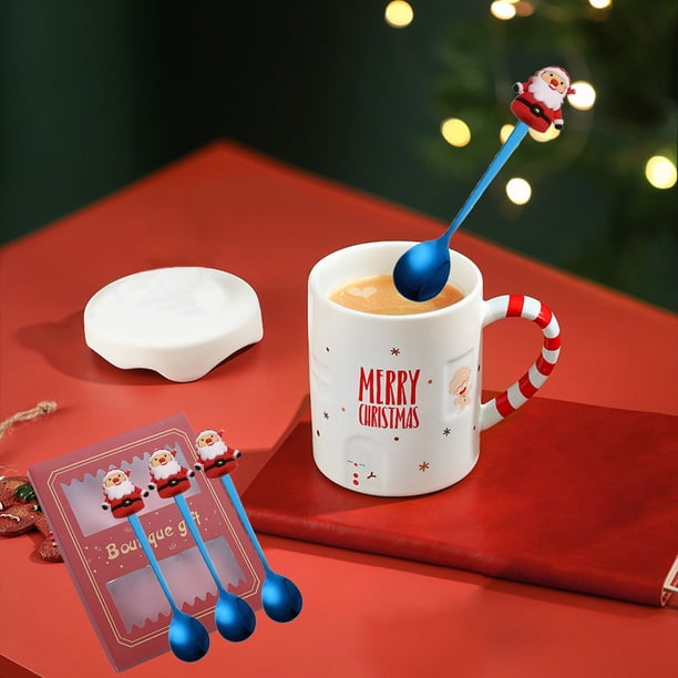 Stainless Steel Spoon Creationary Christmas Tableware Coffee Spoon Dessert Spoon Gift Box Set