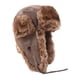 thumbnail image 4 of Sombrero de de invierno con orejeras PU Cálido a prueba Gorros resistentes al frío Sombreros café botón Zulema Sombrero de soldado de invierno, 4 of 6