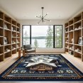 thumbnail image 2 of ODIKA 5' x 7' Machine Washable Non-Slip Area Rug, cabin geometric High Traffic Rug, Blue, 1007883, 2 of 7