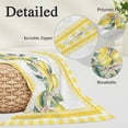 thumbnail image 2 of Yellow Lemon Pillow Covers, Linen Long Throw Pillow Case, Summer Botanical Plaid Elegant Pastoral Holiday Pillow Protector Decorative Cushion Cover for Living Room/Bedroom 16" x 24", 2 of 8