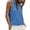 Blue, variant on Women’S Open Back Twist Sleeveless Tank Top, Casual Solid Round Neck Loose Fit Top, Lightweight Polyester, 1pc, Sizes S To XXXL