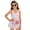 Cartoon Axolotl with Donut & Mini Floral Heart Pattern, variant on Uourmeti Neon Pineapple Line Art Skirted One Piece Swimsuit for Girls - Quick Dry, Stretchy Swim Dress for Beach & Pool Vacations