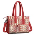 thumbnail image 2 of Teacher Tote Bag,Pioneer Flower Floral Print Pattern Teacher Utility Tote Bag,Large Work Tote Bags for Women with Multiple Pockets,Top Zipper Closure,13.8x10.6x6.7 Inch, 2 of 5