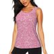 thumbnail image 1 of Balery Glitter Camiseta sin mangas estampada ligera para mujer, tops de entrenamiento sin mangas, camisetas de yoga transpirables de secado rápido.-Small, 1 of 7