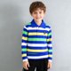 thumbnail image 4 of Blusa y camisa de manga larga con cuello vuelto para niños, blusa deportiva recreativa con estampado de rayas de verano para niños, blusa de manga larga con cuello vuelto para niños, parte superior de, 4 of 6
