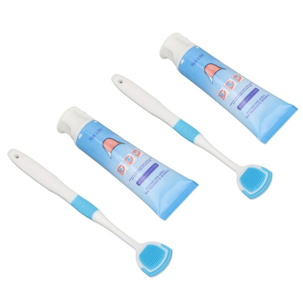 Cepillo De Gel Para Limpieza De Lengua, 2 Piezas Para Quitar El Mal Aliento, Cómodo, Juego De Gel Para Cepillo De Lengua Limpio Para El Hogar