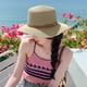thumbnail image 4 of 56-58 cm circunferencia del sombrero sombrero de paja superior plano sombrilla de verano para mujer sombrero con hebilla de cinturón sombrero para sol de playa, 4 of 5
