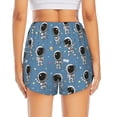 thumbnail image 2 of Lsque Cute Cartoon Astronaut Printed Women's Running Shorts with Liner Pockets,Elastic Quick Dry Workout Athletic Gym Yoga Shorts,Womens High Waist Shorts-XX-Large, 2 of 9