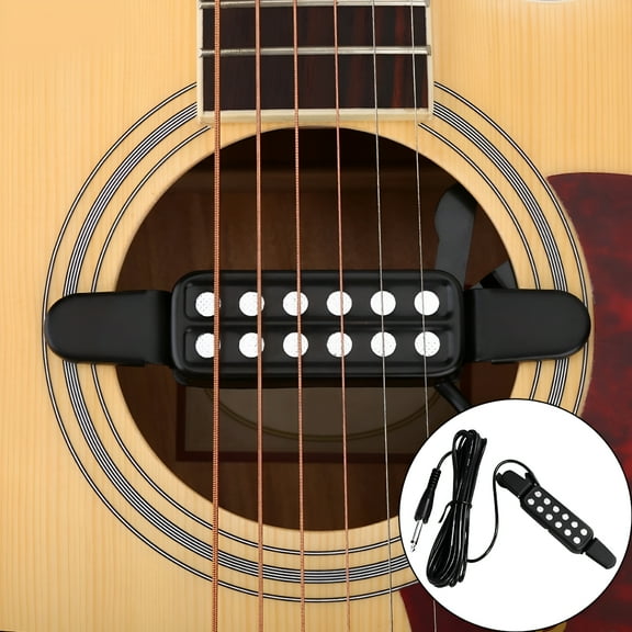 QAYOZ Classic Acoustic Guitar Pickup Transducer Amplifier Soundhole Pickup for Guitar Parts Accessories