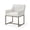 Off-White, variant on Elijah - Modern Beige & Copper Antique Brass Dining Chair