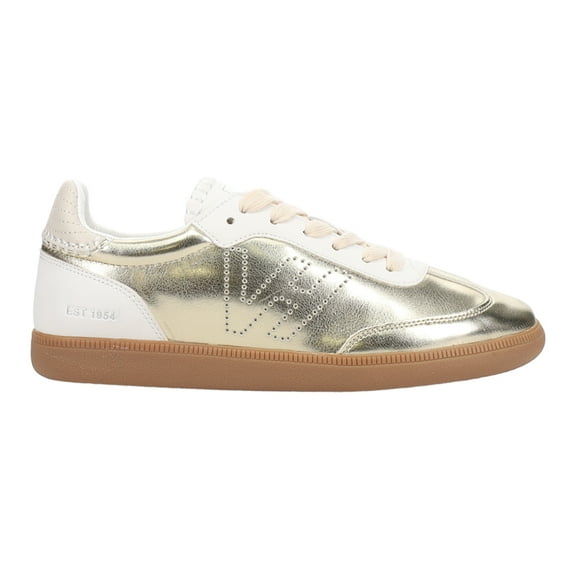 Vintage Havana Womens Crisp Metallic Perforated Lace Up Athletic Sneakers