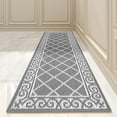 thumbnail image 3 of Yamaziot 20"x59" Runner Rug for Hallway, Washable Kitchen Floor Mat Non Skid Entryway Rug Low Profile Indoor Front Door Mat, Gray, 3 of 9