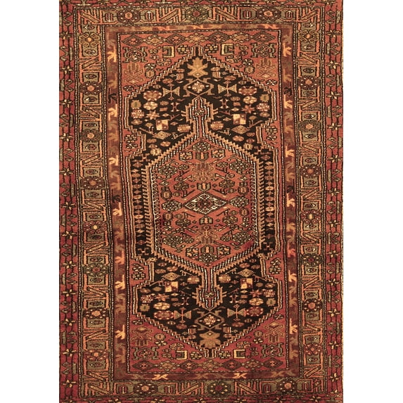 Ahgly Company Indoor Rectangle Persian Brown Traditional Area Rugs, 2' x 4'