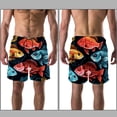 thumbnail image 3 of luoweisi Men's Beach Shorts Quick Dry Swim Trunks with Mesh Lining Fish L, 3 of 5