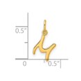 thumbnail image 6 of Auriga 925 Sterling Silver Gold-tone Letter M Initial Charm for Women(L- 15.56mm, W- 7.25mm), 6 of 7