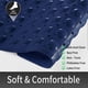 thumbnail image 3 of Square Bath Shower Tub Mat for Bathroom, Non Slip Bathtub Mats with Suction Cups, Drain Holes, Machine Washable, 21 x 21 Inches, Navy Blue, 3 of 5