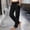 Black, variant on Women Quick Dry Cargo Pants Sevevn Elastic Drawstring Waist Straight Leg Outdoor Trousers With Multi Cargo Pockets, Rich Solid Color Selections For Hiking Travel Activities