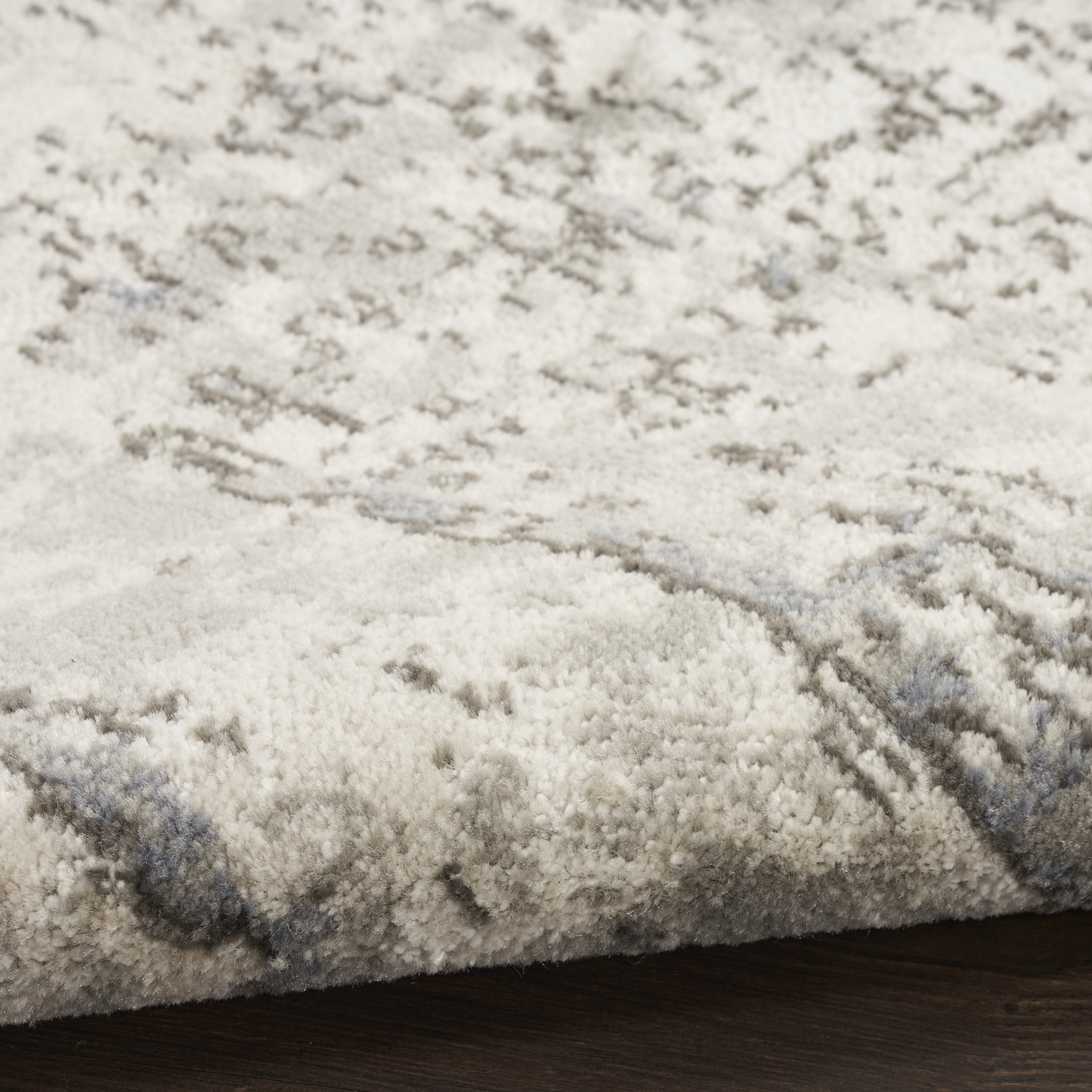 Nourison Concerto 8' x Round Ivory Blue Grey Modern Indoor Rug