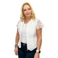 thumbnail image 2 of LAFEI NIER (JENSEL) Short Sleeve Zipped Denim jeans blouse, 2 of 6