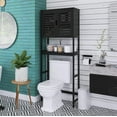 Bathroom Over The Toilet Storage 2 Door Bamboo