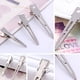 thumbnail image 1 of Pinzas para el cabello con forma de pico de pato y rizo de una sola punta, pinzas para el cabello con sección de engaste plateado, pinzas de cocodrilo de metal para extensiones de cabello, 1 of 5