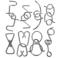 thumbnail image 1 of Interlock Puzzles Silver Metal Logic Puzzles for Children Aged 6 and Above 1 Set, 1 of 8