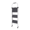 thumbnail image 2 of Gorilla Ladders 3-Step Steel Step Stool – 225 lb Capacity, Non-Slip, Folding Safety Ladder for Home & Garage Use, 2 of 7