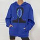 thumbnail image 1 of Puntoco Chaqueta con capucha punk suelta con cremallera y estampado de Halloween para mujer Puntoco Puntoco-1, 1 of 8