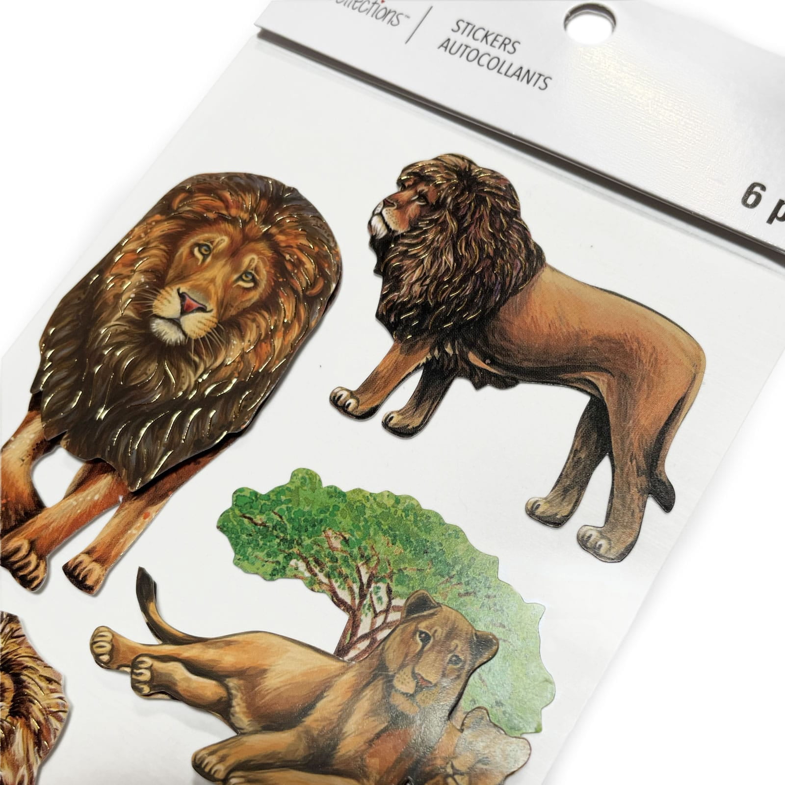 Recollections Lion Stickers, 12 Pack