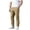 Khaki, variant on BELTNOV Men's Golf Pants Casual Lightweight Elastic Waist Stretch Work Dress Trousers with Pockets Gray