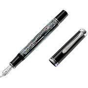 Pelikan Souveran 605 Tortoiseshell-Black Fountain Pen - Fine