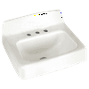 American Standard Regalyn 19 in x 17 in Cast Iron Wall Mounted Sink with 4 in Centers in White