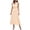 Beige, variant on Women's Midi Summer Dresses Casual V Neck Swiss Dot Ruffle Sleeveless A Line Beach Sun Dress