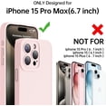 thumbnail image 6 of Designed for iPhone 15 Pro Max Case Silicone - Enhanced Camera Lens Protection - Soft Microfiber Lining Inside - Shockproof Protective Phone Case 6.7" for Men Women Girls - Elegant Pink, 6 of 6