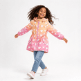 thumbnail image 5 of Maqroz Girls Rain Jackets Waterproof Hooded Fleece Lined Raincoats Full Zip Hearts Graphic Lightweight Windbreakers for Kids Cozy Travel Hiking Jackets with Pockets, 5 of 11