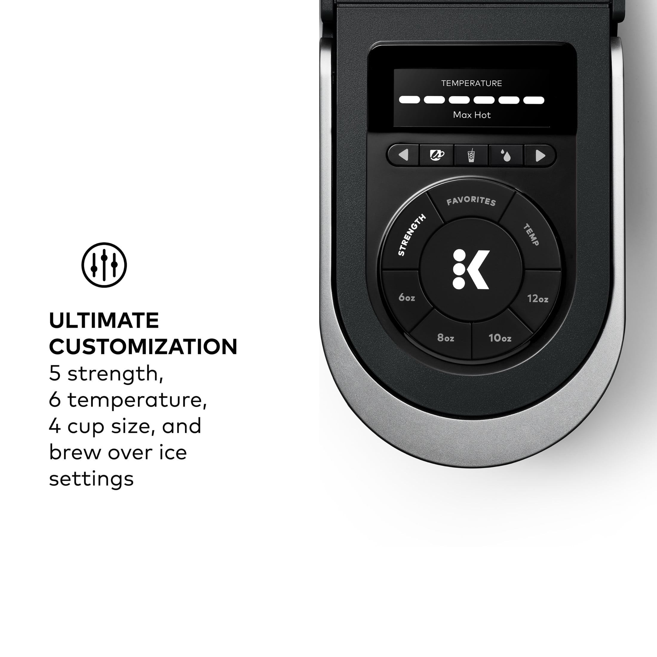 Keurig® K-Supreme® SMART Automatic Single Serve K-Cup® Pod Coffee Maker - Black; Wi-Fi Enabled, Temperature Control, Makes 8 Cups