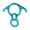 Blue, variant on Multipurpose Aluminum Alloy Figures 8 Descender For Mountaineering Rappelling & Rope Rescuing Easy Operations Design