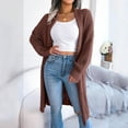 thumbnail image 4 of Aayomet Sweaters For Women Women Open Front Cardigan Sweaters Pockets Long Sleeve Shrugs,Coffee S-XXL, 4 of 5