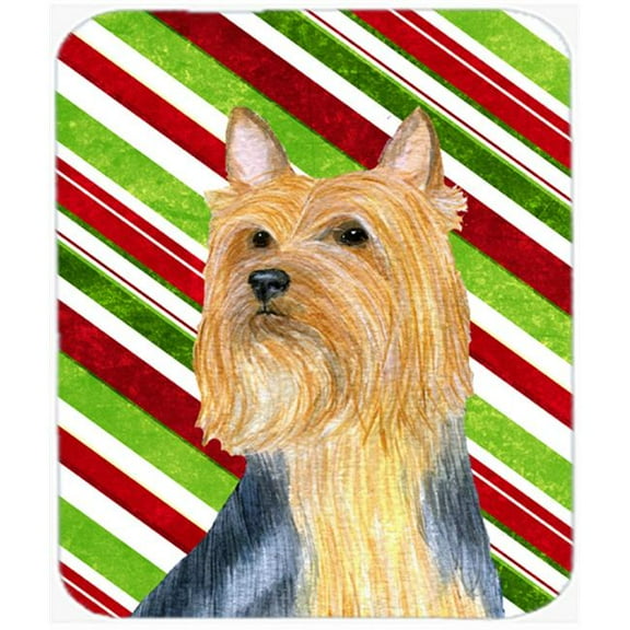Silky Terrier Candy Cane Holiday Christmas Mouse Pad, Hot Pad Or Trivet