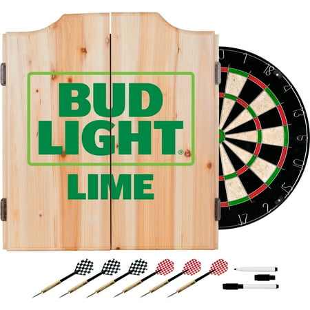 Bud Light Lime Dart Cabinet Includes Darts and Board