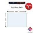 thumbnail image 2 of Magnetic Photo Holders for Refrigerator - Magnetic Photo Picture Frames - White Magnetic Photo Pockets - Holds 4x6 Photos (Pack Of 5), 2 of 6