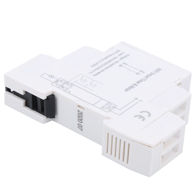 M Buder Medidor de Energía Inteligente Monofásico WiFi 2.4GHz TM608 16A 100-240V Temporizador Digital para Riel DIN 35mm Compatible con App Móvil Control Remoto 10 cm / 3.9 inches
