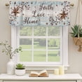 thumbnail image 2 of 2 Pack Valances for Window, Country Star Brown Short Curtains for Kitchen Bedroom Living Room, Vintage Rustic Texas Stars Wooden Rod Pocket Small Window Treatment Valance Drapes 42 x 12 Inch, 2 of 8