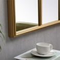 thumbnail image 7 of Allora 53" x 36" Mid Century Metal Windowpane Frame Clear Mirror in Brass, 7 of 7