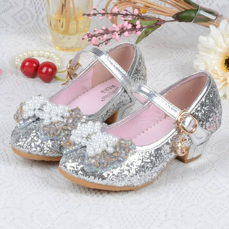 

Yohome Infant Kids Baby Girls Pearl Crystal Bling Bowknot Single Princess Shoes Sandals