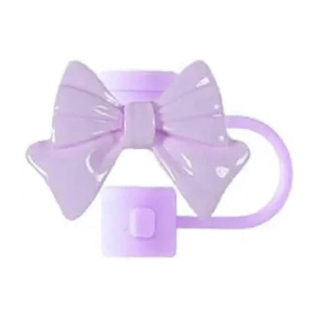 Silicone Straw Covers Cap Reusable Bow Straw Cover L2 Proof Protector Plugs